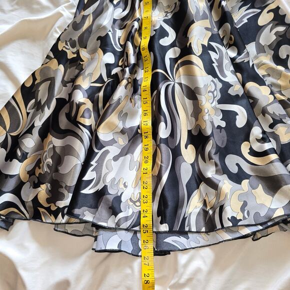 FAUST Paris Designer Geometric Halter Midi Dress Satin Size XS/S Satin EUC - Picture 7 of 9